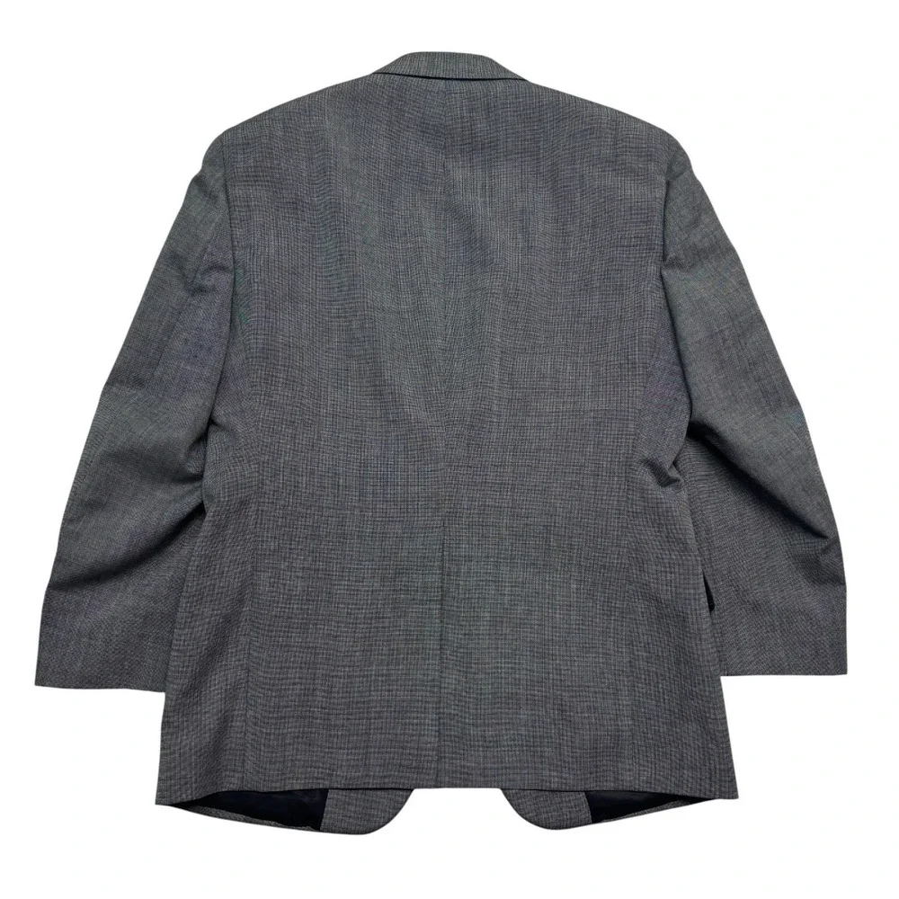vtg 90s USA Made 40S 34x29 Gray 2pc Pant Suit Pleated Cuffed High Waisted Wool